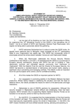 Statement by H.E. Mr. James Appathurai, Deputy Assistant Secretary General