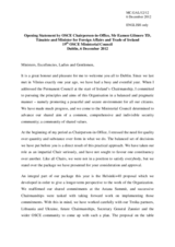 Opening Statement by H.E. Mr. Eamon Gilmore TD, Tanaiste and Minister for Foreign Affairs and Trade