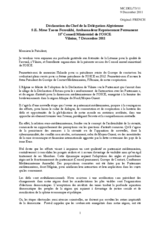 Statement by Ms. Taous Feroukhi, Ambassador