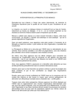 Statement by H.E. Amb. Claude Giordan, Permanent Representative to the OSCE