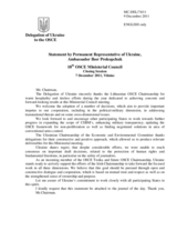 Closing Statement by Amb. Ihor Prokopchuk