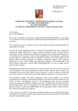 Statement by H.E. Mr. Jiri Schneider, Deputy Minister for Foreign Affairs