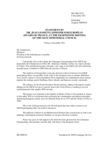 Statement by H.E. Mr. Jean Leonetti, Minister for European Affairs