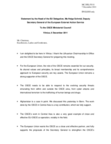 Statement by H.E. Ms. Helga Schmid, Deputy Secretary General of the European External Action Service