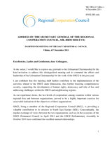 Statement by H.E. Mr. Hido Biscevic, Secretary General of the Regional Cooperation Council (RCC)