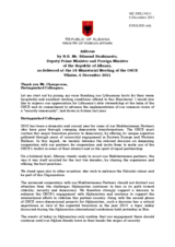 Statement by H.E. Mr. Edmond Haxhinasto, Deputy Prime Minister and Foreign Minister