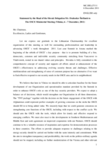 Statement by Mr. Drahoslav Stefanek, Director General for European and Global Affairs, Ministry of Foreign Affairs