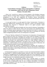 Statement by H.E. Mr. Hamrokhon Zarifi, Minister of Foreign Affairs