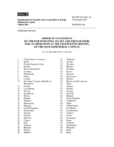 Order of Statements by the Participating States and the Partners for Co-operation