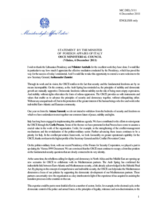 Statement by H.E. Mr. Giulio Terzi di Sant&rsquo;Agata, Minister of Foreign Affairs