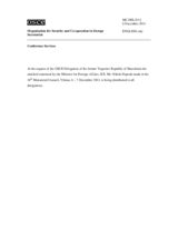 Statement by H.E. Mr. Nikola Poposki, Minister for Foreign Affairs