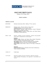 2012 OSCE Security Days - Agenda