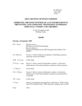 Agenda of the OSCE Meeting of Police Experts