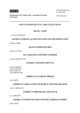 List of participating NGOs
