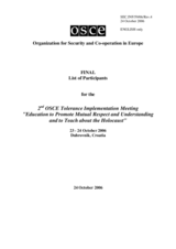 Final list of participants