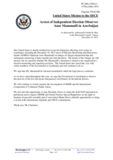 Statement by the Delegation of the United States on the case of Mr. A. Mammadli in Azerbaijan