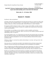 Address by Hampus Brynolf, Living History Forum, Sweden, to the 2nd OSCE Tolerance Implementation Meeting, Session II