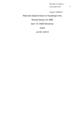 Statement by H.E. Mr. Georg Link, Minister of State