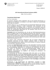 Session 1, Statement