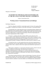 Session 1, Statement