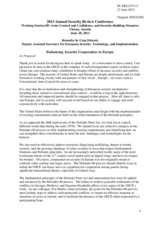 Session 3, Statement by Mr. Delawie, Deputy Assistant Secretary for European Security