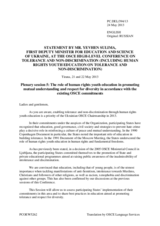 Statement by H.E. Mr. Yevhen Sulima, First Deputy Minister of Education and Science