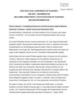 Statement by Mr. Kahraman Tunaboylu, President