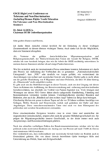 Statement by Dr. Bekir Alboga, Chairman