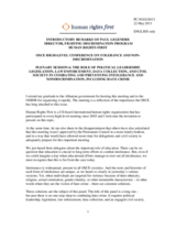 Statement by Mr. Paul Legendre, Director, Fighting Discrimination Program