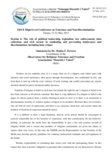 Statement by Mr. Mattia F. Ferrero, Coordinator