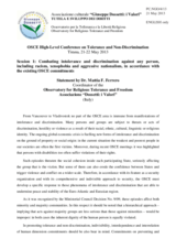 Statement by Mr. Mattia F. Ferrero, Coordinator