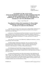 Statement by Mr. Zaur Aliyev, Head of the Department at the Ombudsman Office