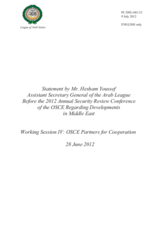 Session 4, Statement by Mr. Hesham Youssef, Assistant Secretary General, Keynote Speaker