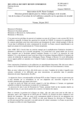 Opening Statement by Mr. Pierre Cochard, Deputy Director General for Political and Security Affairs, Ministry of Foreign Affairs