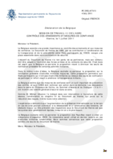 Statement by Belgium