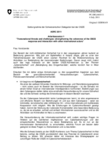 Statement by Switzerland