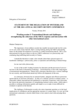 Statement by Switzerland