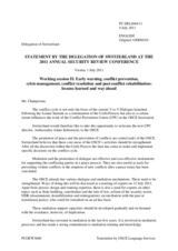 Statement by Switzerland