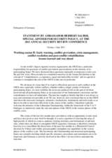 Statement by Amb. Salber, Deputy Political Director, Federal Foreign Office, Germany