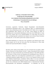 Statement by Amb. Salber, Deputy Political Director, Federal Foreign Office, Germany