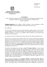 Statement by Mr. Popov, Deputy Minister for Foreign Affairs and European Integration