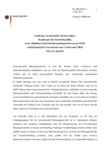 Statement by Amb. Salber, Deputy Political Director, Federal Foreign Office, Germany