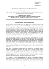 Statement by Prof. Nikitin, Director of the Center for Euro-Atlantic Security of the MGIMO University, President Emeritus of the Russian Political Science Association