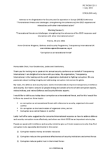 Statement by Ms. Wegener, Transparency International United Kingdom