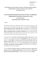 Statement by Ms. Lipowicz, Human Rights Defender, Poland