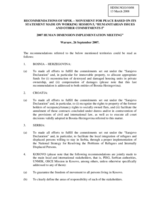 Recommendations based on statement on humanitarian issues and other commitments