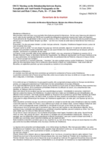 OPENING STATEMENT, MICHEL BARNIER, MINISTER OF FOREIGN AFFAIRS, FRANCE (fr)