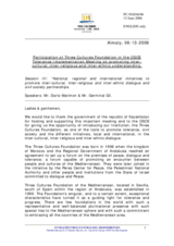 Statement by Dario Marimon and Germinal Gil, Tres Culturas, session III