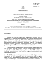 Statement by the Delegation of the Holy See, session IV