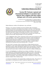 Statement by the Delegation of the United States, session III